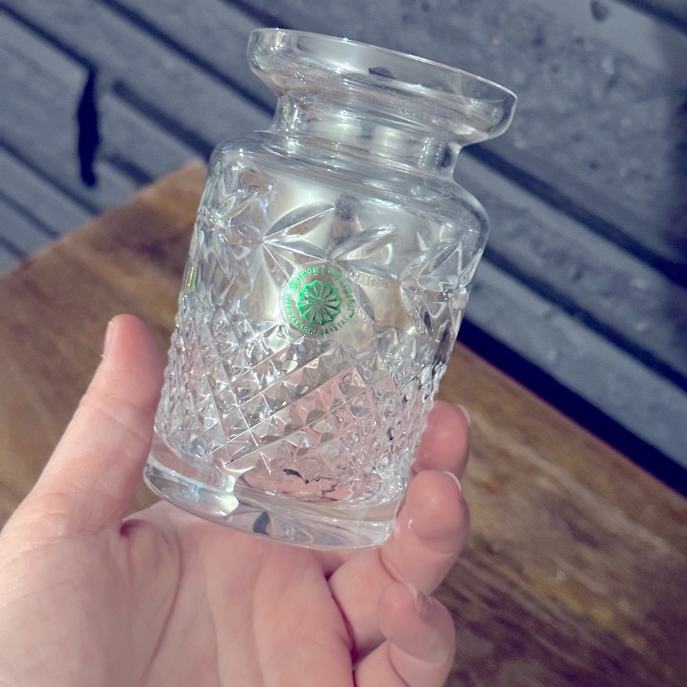 GALWAY Irish Lead Crystal Peanut Jar, Biscuit Barrel